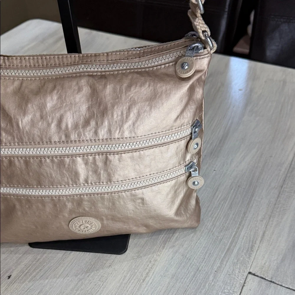 Kipling Metallic Tan Crossbody Bag